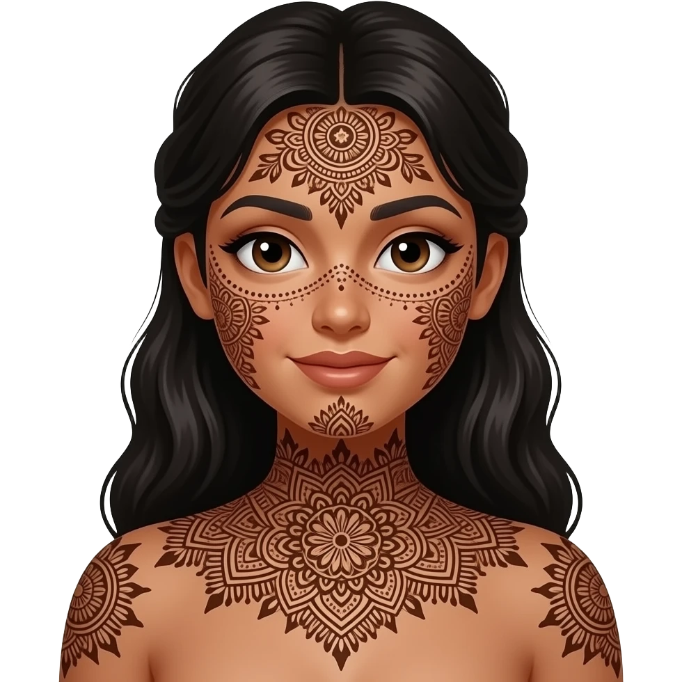 Henna on brown skin emoji