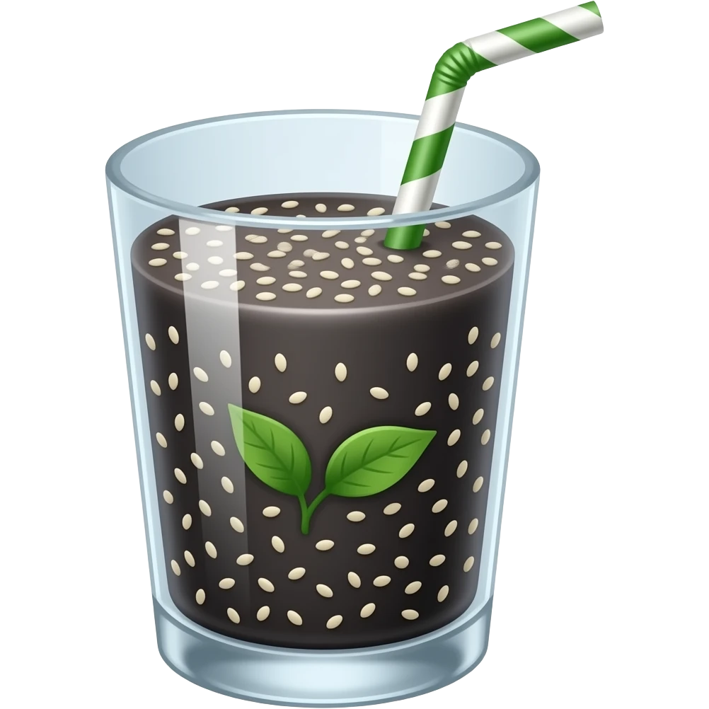 black sesame smoothie emoji