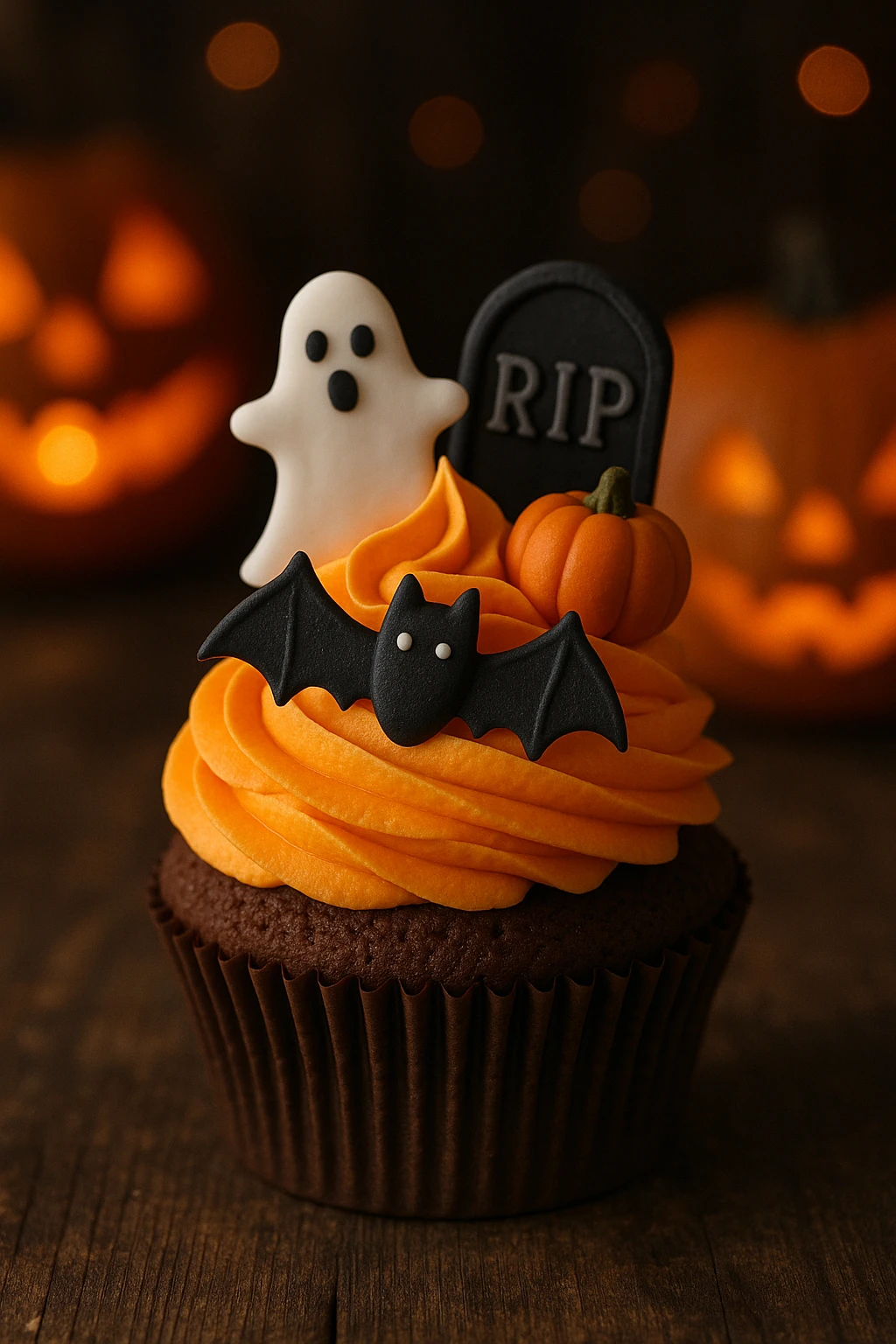 Halloween cupcake emoji