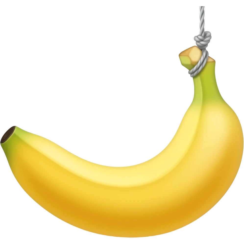 Banana hanging on string emoji