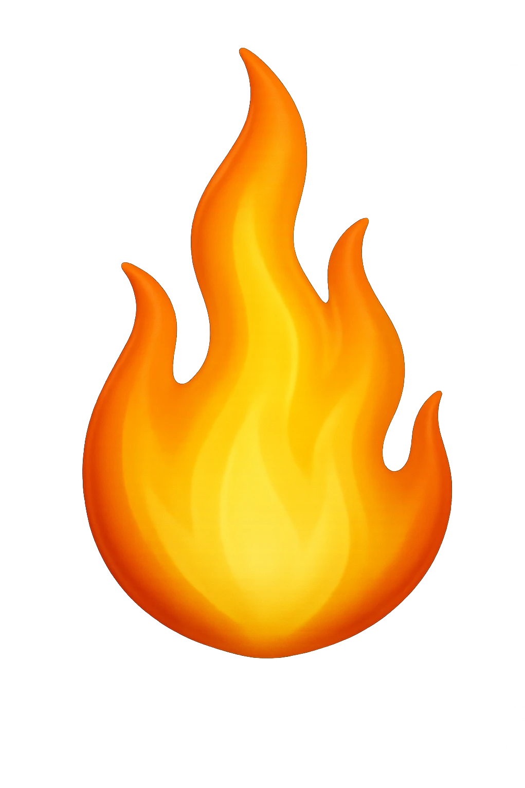 EMOJI STILE IPHONE DI FIAMME CHE FLUTTUANO, IPERREALISTICA 4K emoji