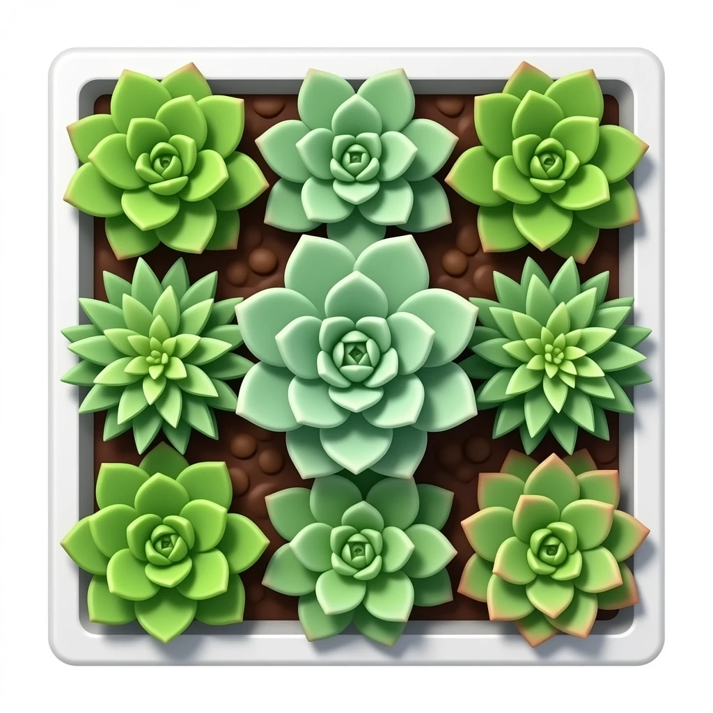 succulente vue de haut emoji