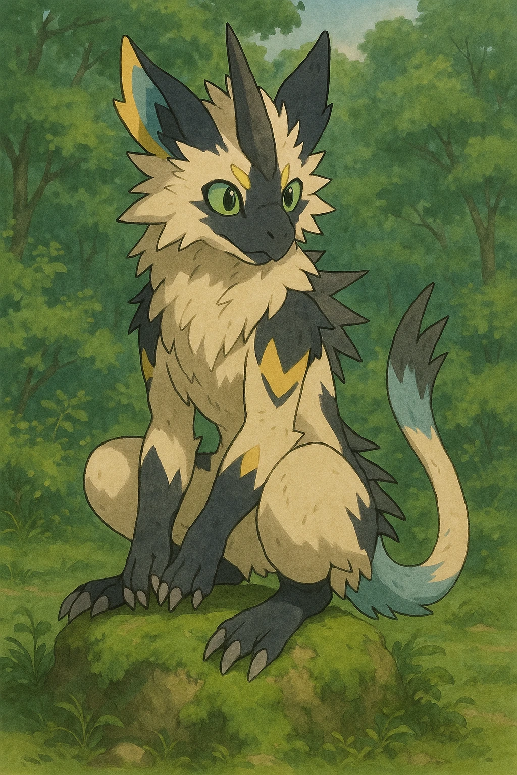 Sergal-Protogen-Trico-Zeraora-Vernid-fusion-hybrid-creature emoji