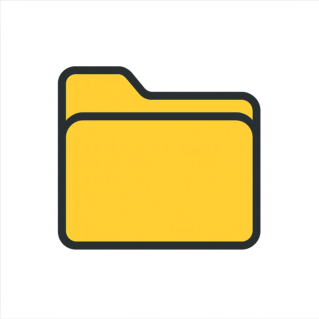 folder icon with slightly rounded corners, modern look emoji