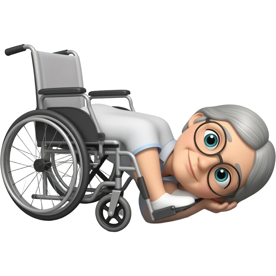 waist down paralized grandma on the florr emoji