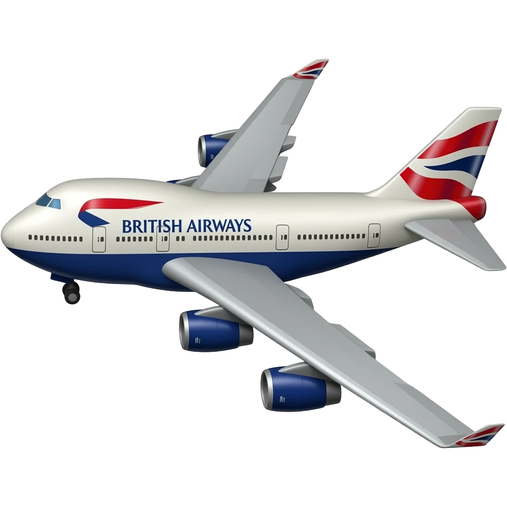 British Airways 747 no background emoji