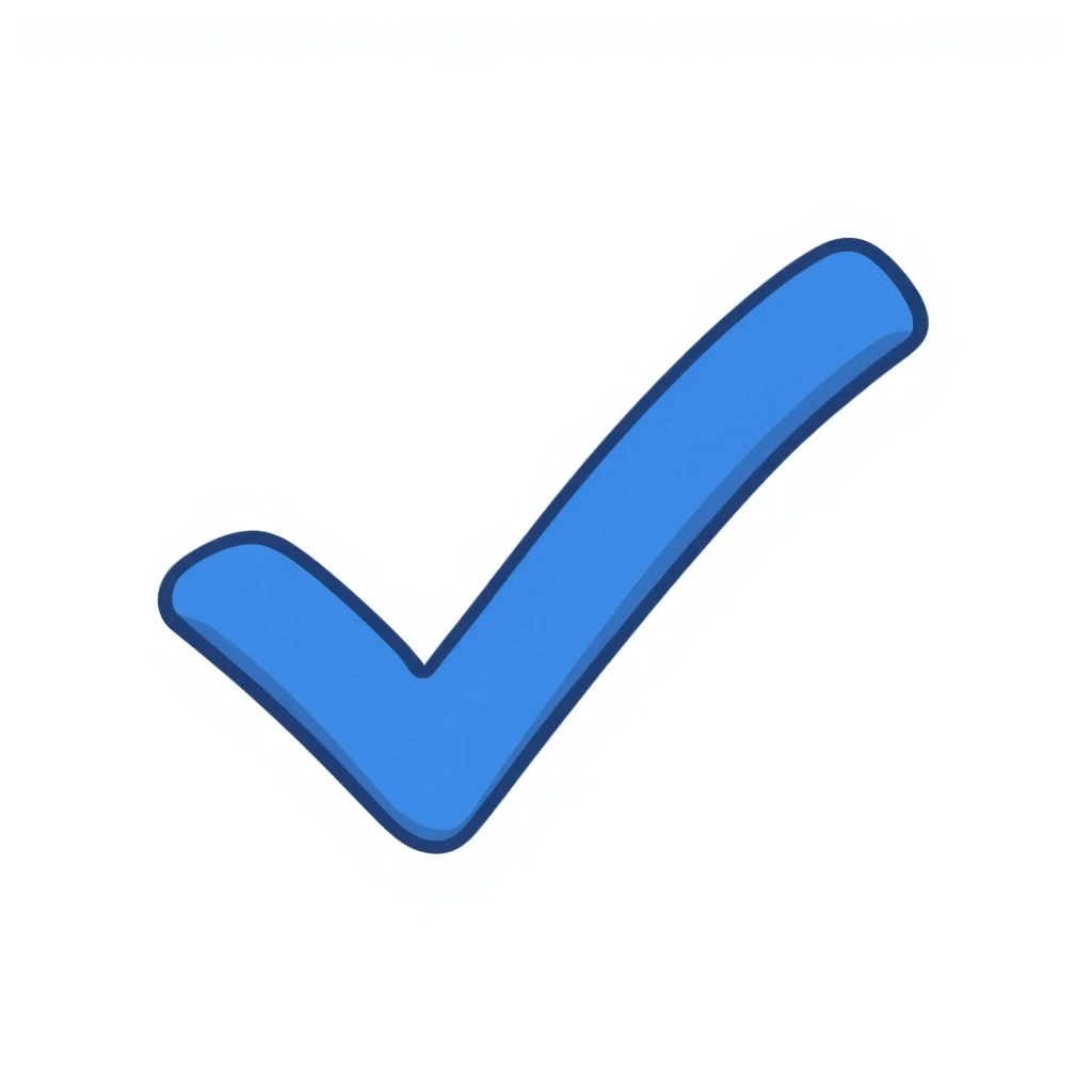 Blue check emoji emoji