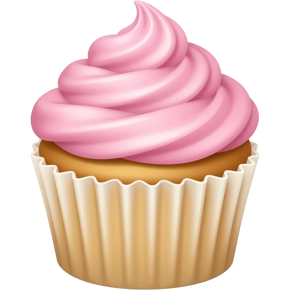 Cupcake with pink icing emoji