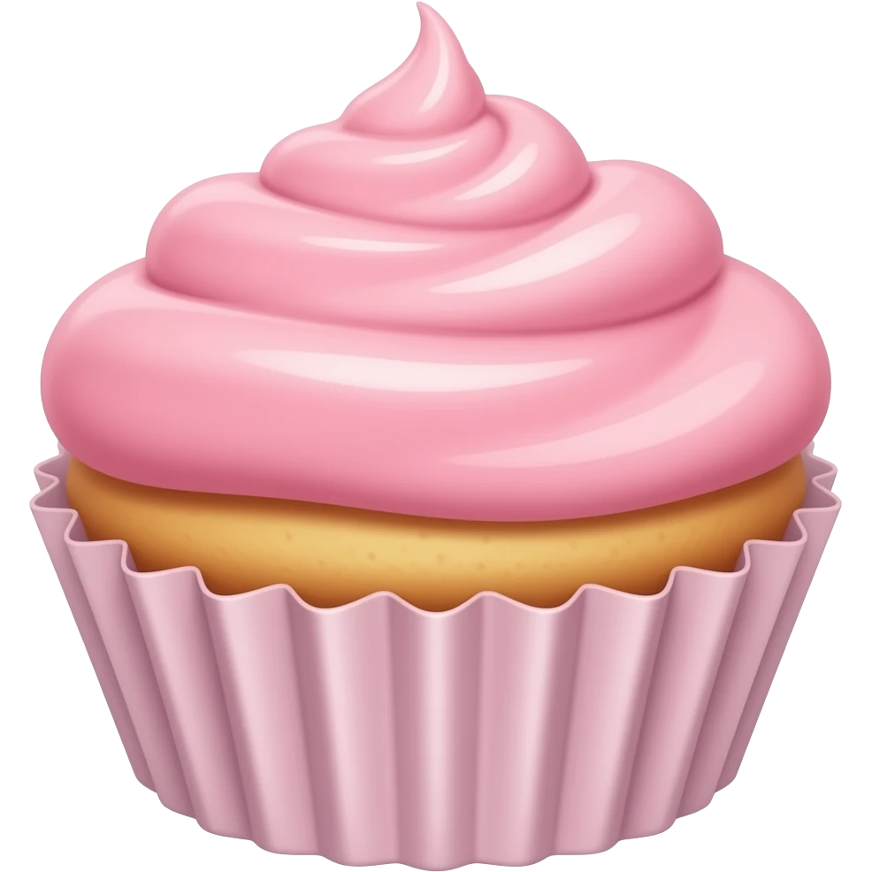Cupcake with pink icing emoji