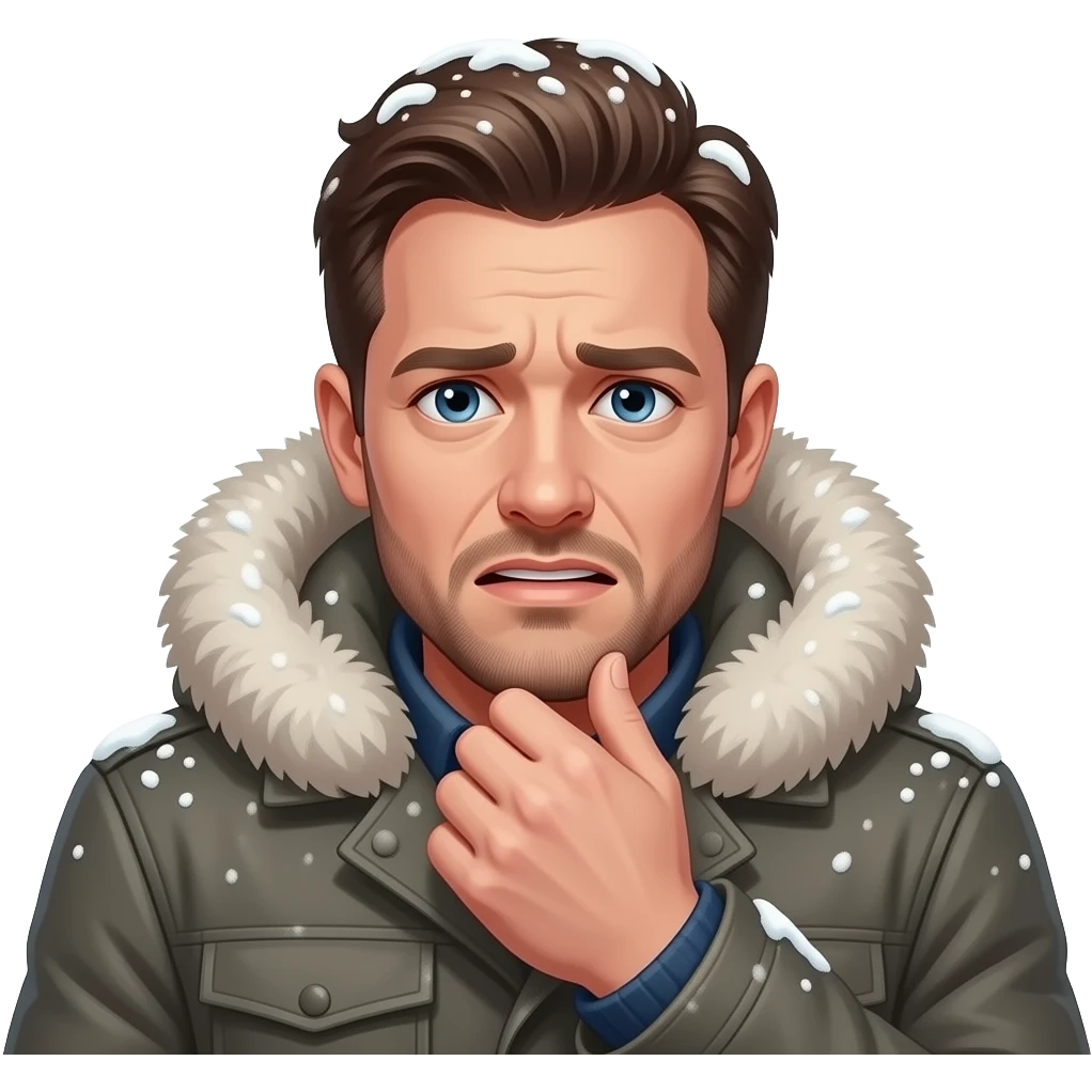 a man freezing cold emoji