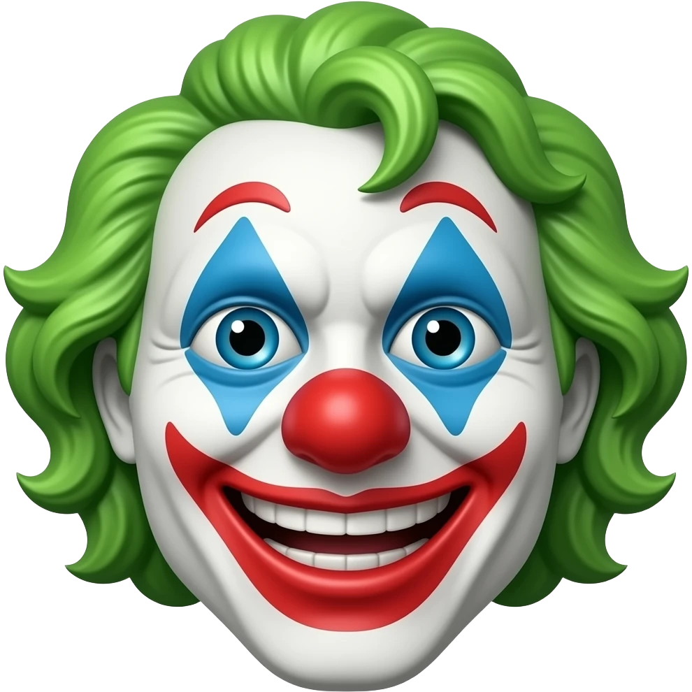 Wires with a clown mask emoji