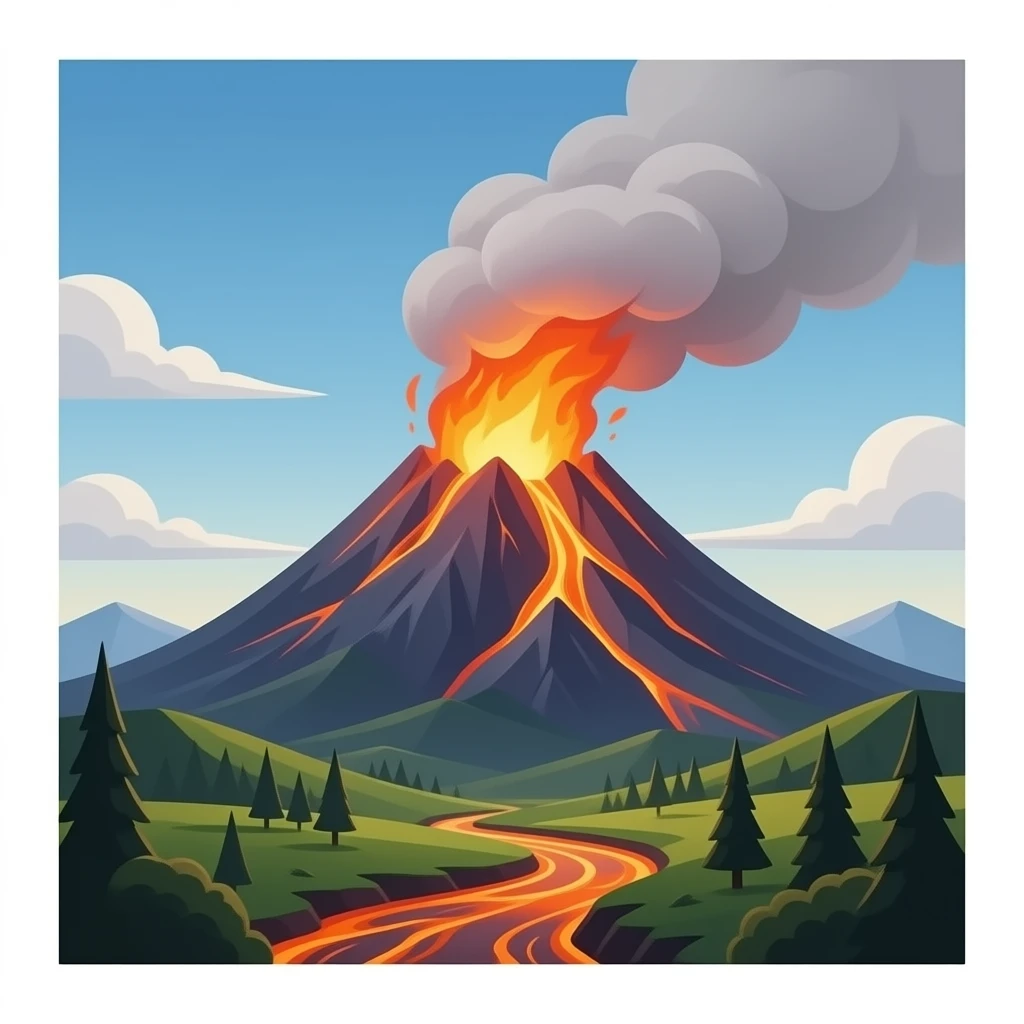 fire mountain emoji