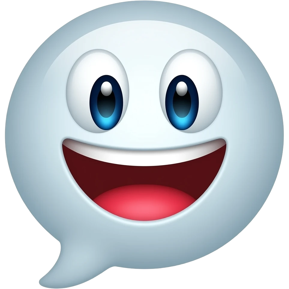 humorous emoji that implies "don't be too lazy to converse". There should be no text in it emoji