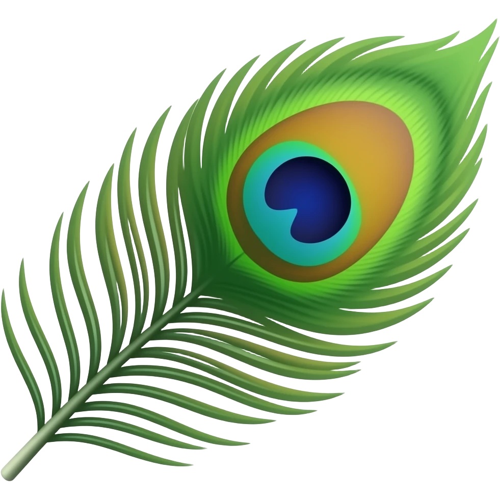 Peacocks feather emoji