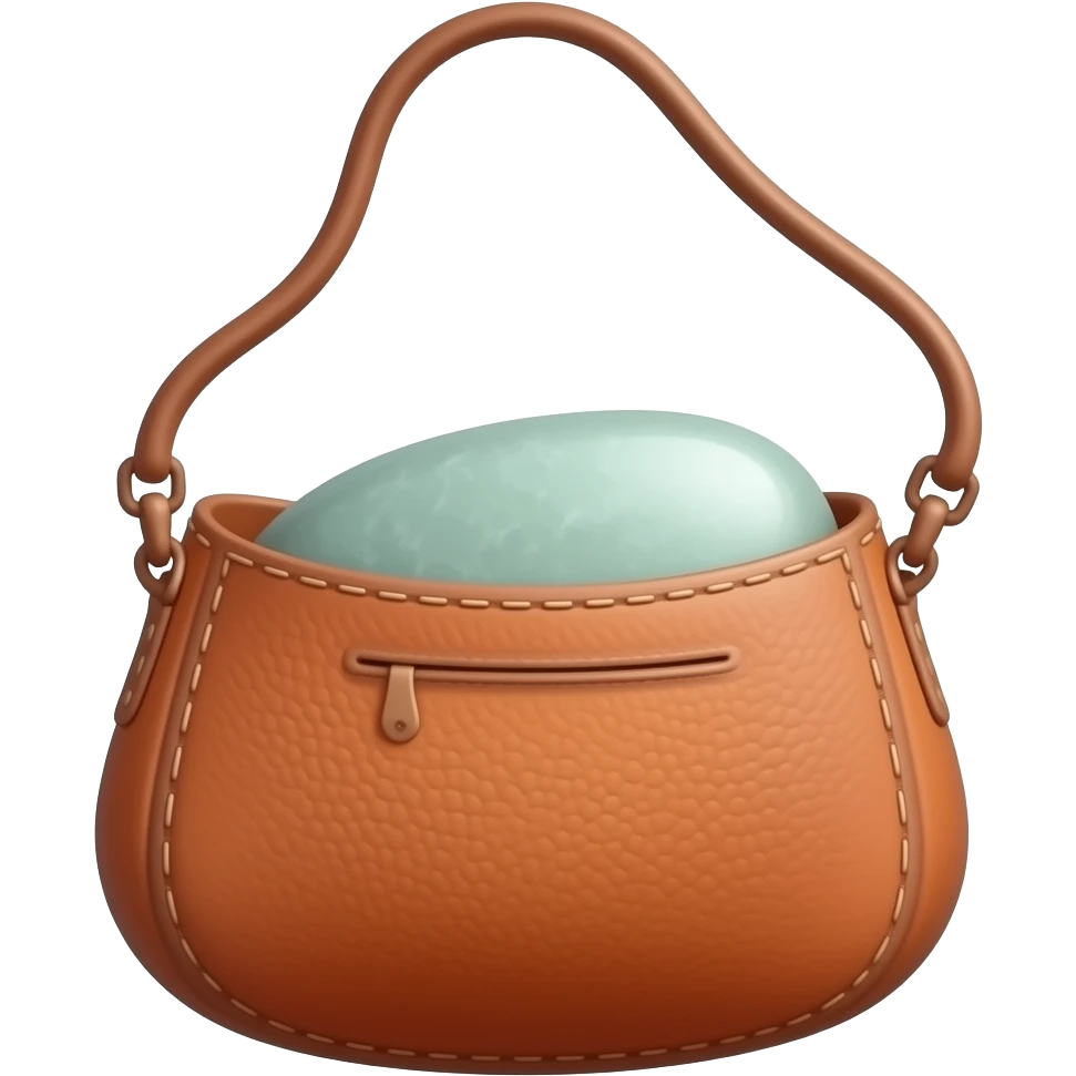 honda de cuero con una piedra emoji