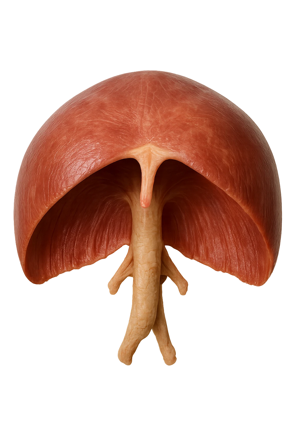 diaframma umano anatomico, iperrealistico 4k, isolato su sfondo bianco emoji