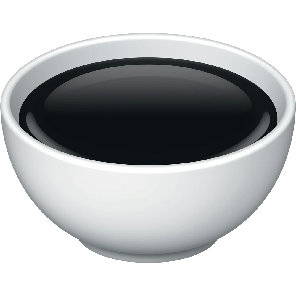 A bowl of black liquid emoji