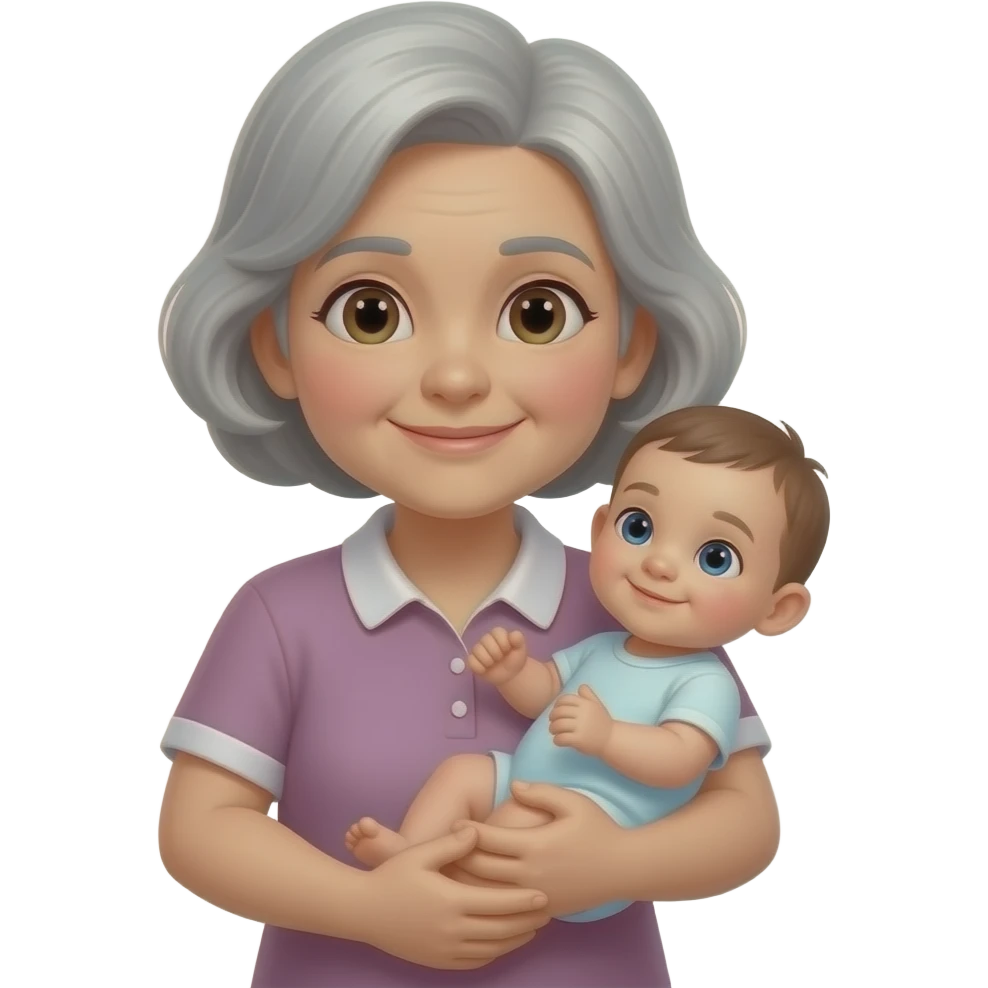 grandmather-with-a-baby-in-his-arms emoji