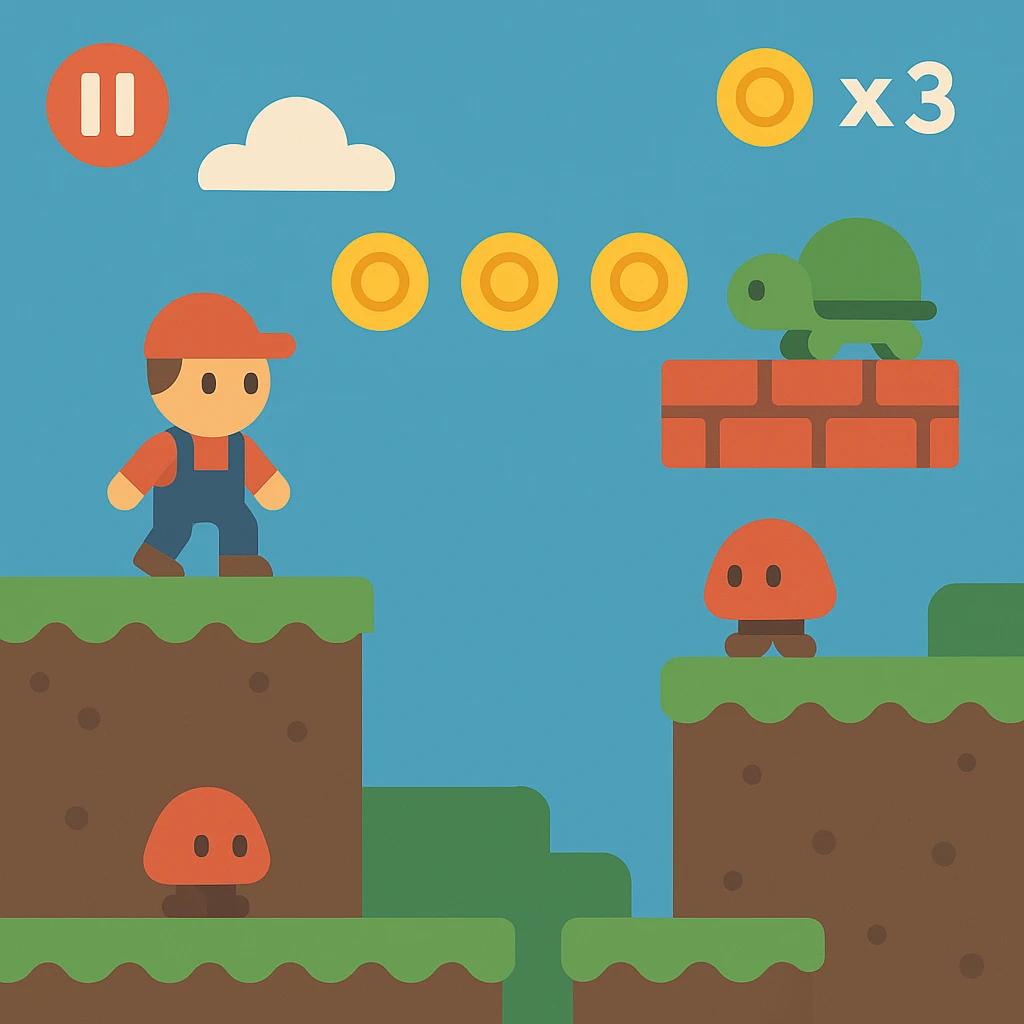 flat design style game emoji