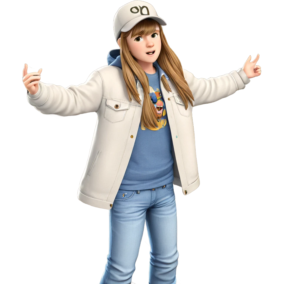 casual denim style girl emoji