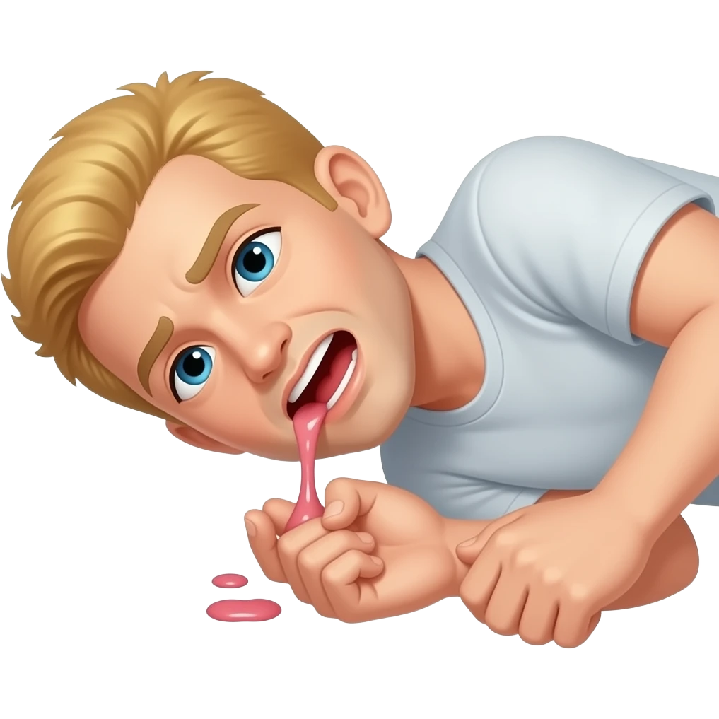 Tạo ảnh người đàn ông tóc ngắn màu vàng da trắng đang nằm thủ dâm xuất tinh và rên rỉ emoji