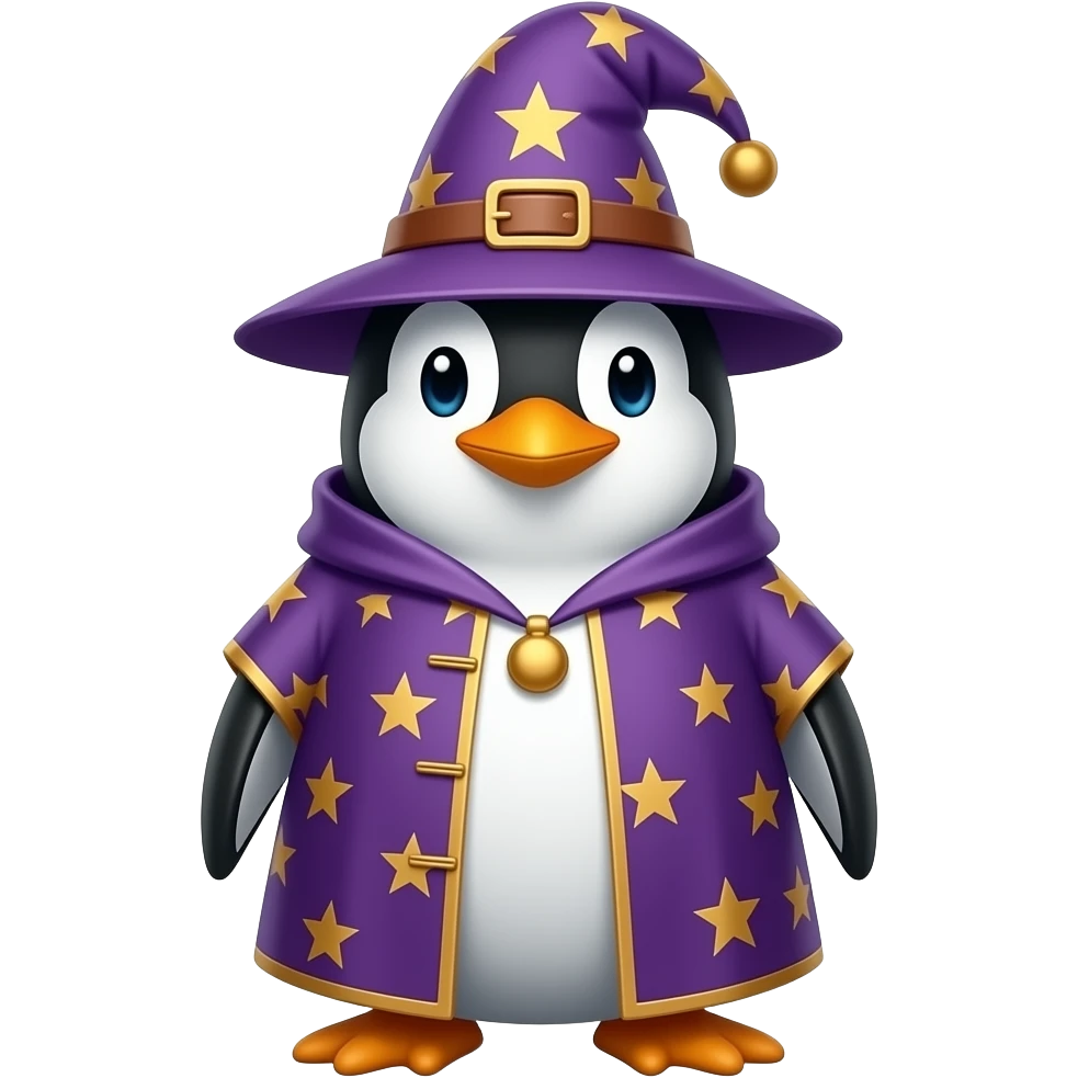 Penguin Wizard emoji
