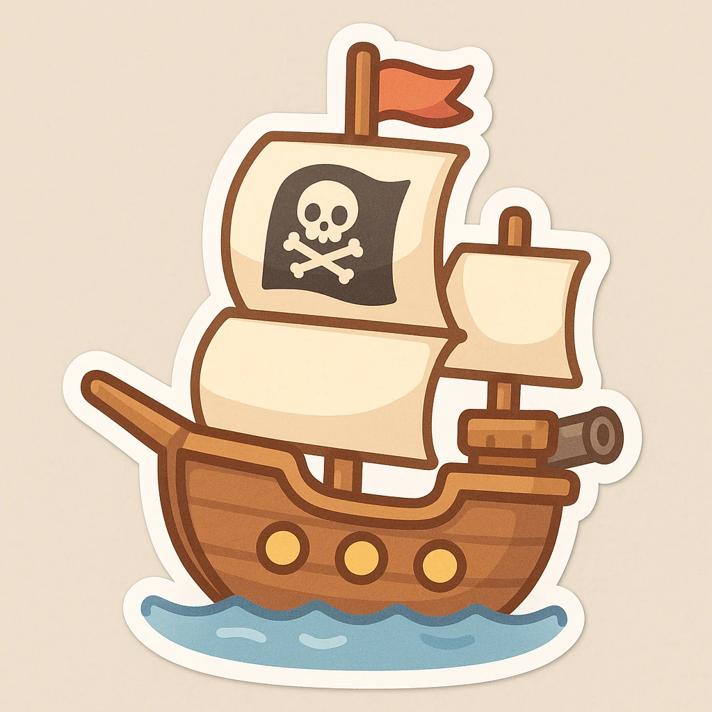 pirate ship emoji