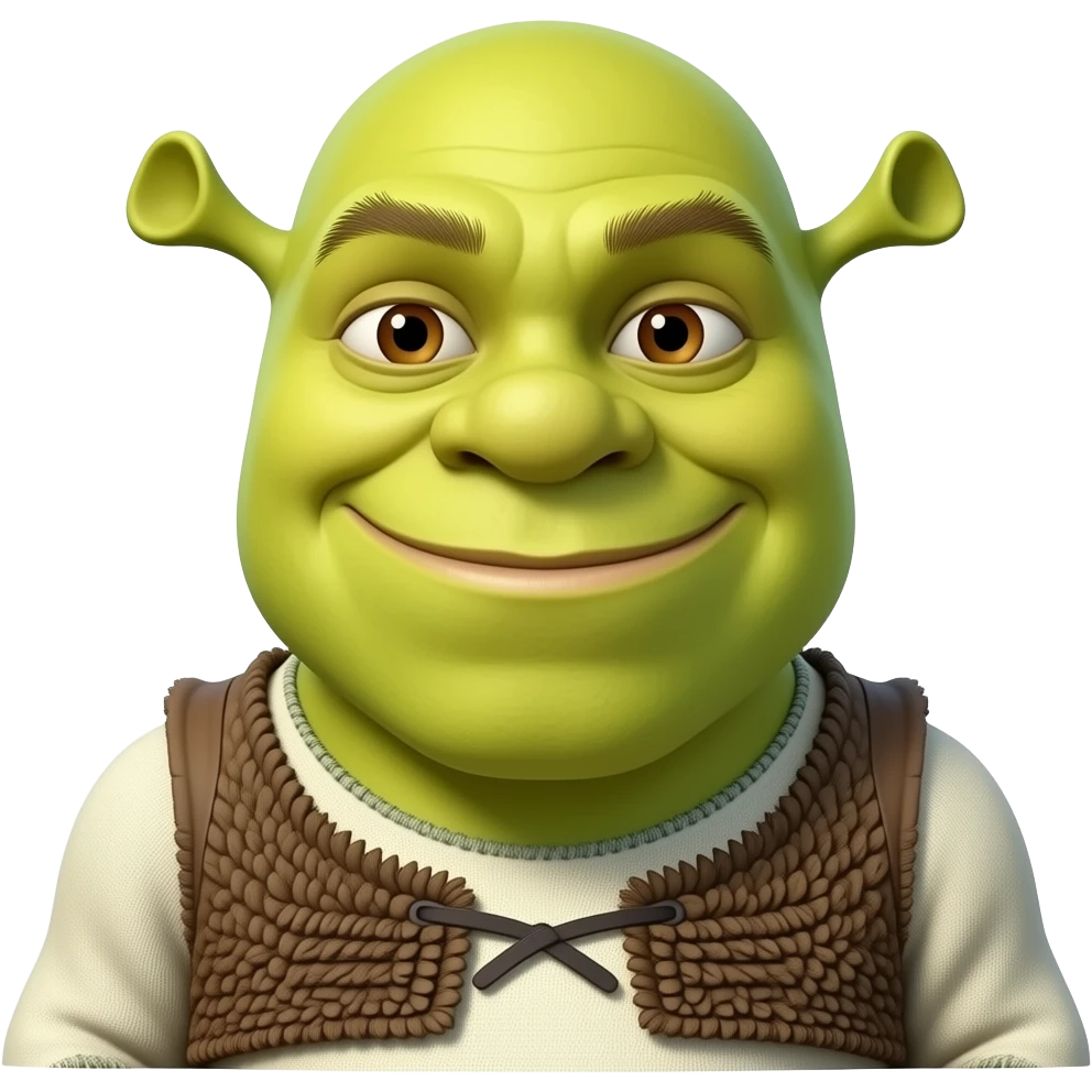 shrek with green skin emoji