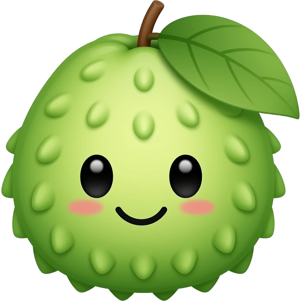 Kawaii soursop emoji