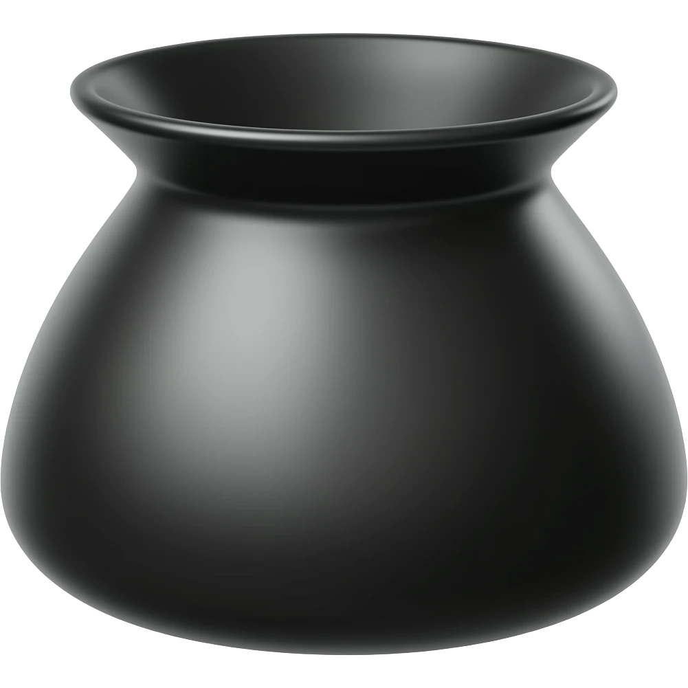magic bowl in black color emoji