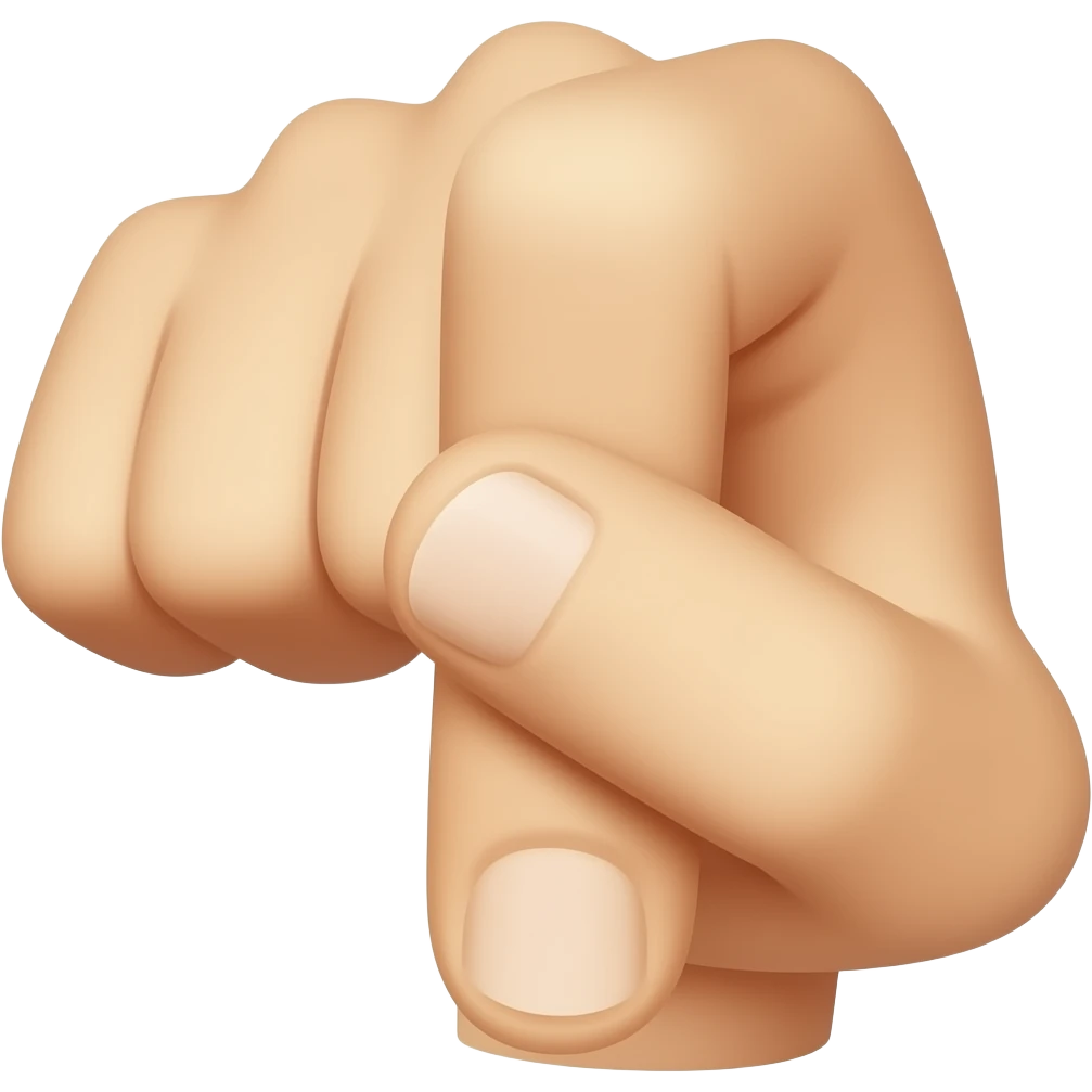 hand gesture for knocking (on door or wood) with one finger bent emoji