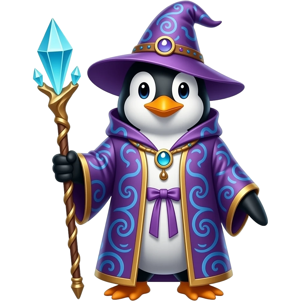 Penguin Wizard emoji