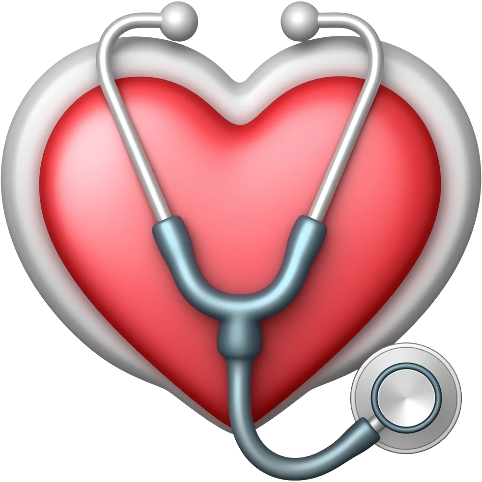 Stethoscope in the shape of a heart emoji