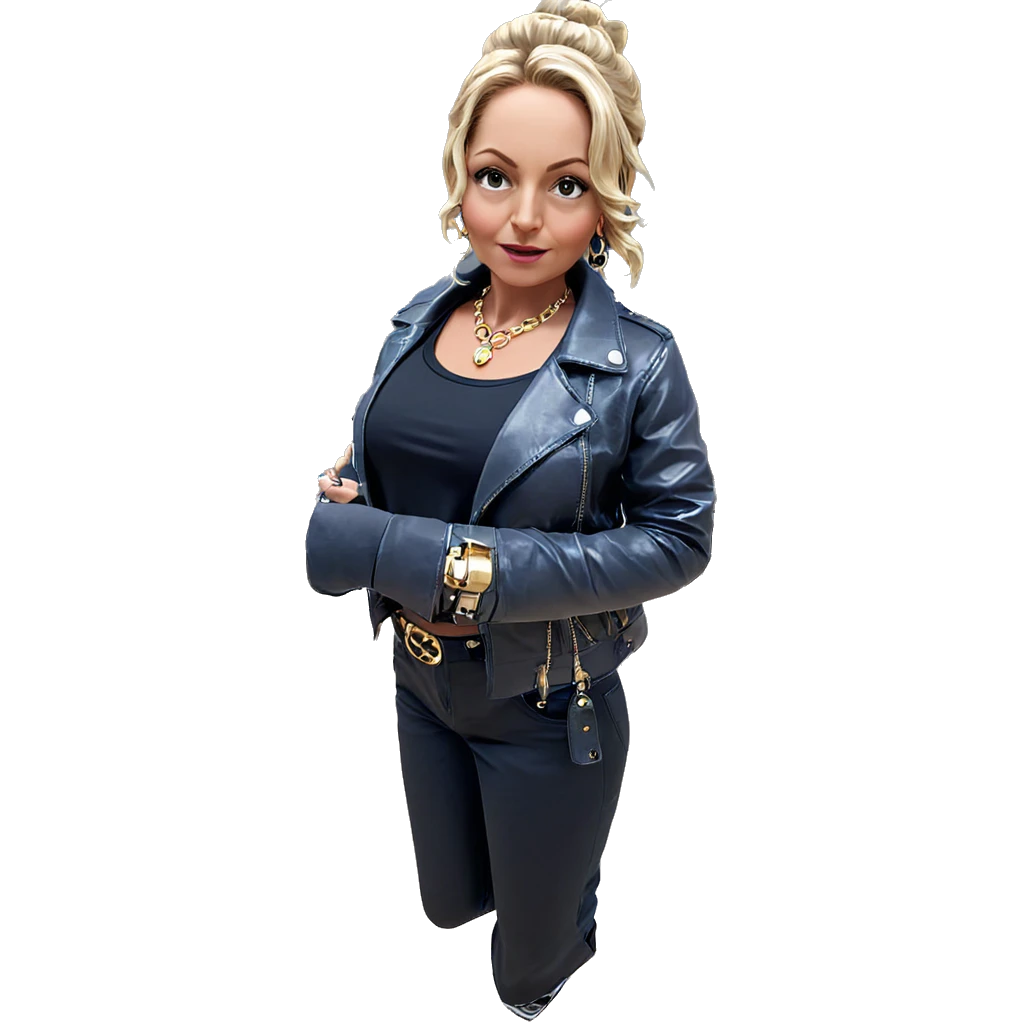 blonde girl with jewelry style emoji