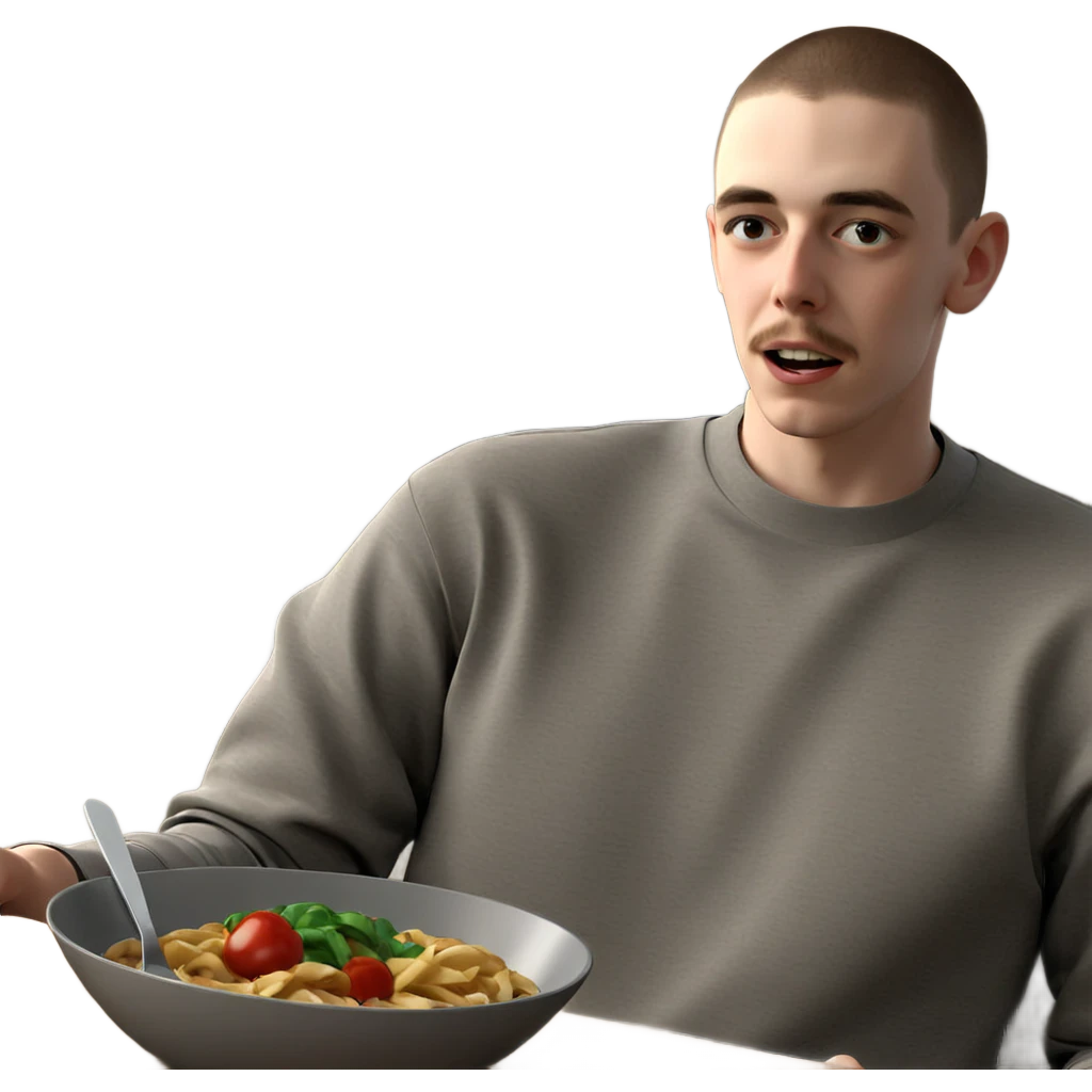 boy enjoying food indoors emoji