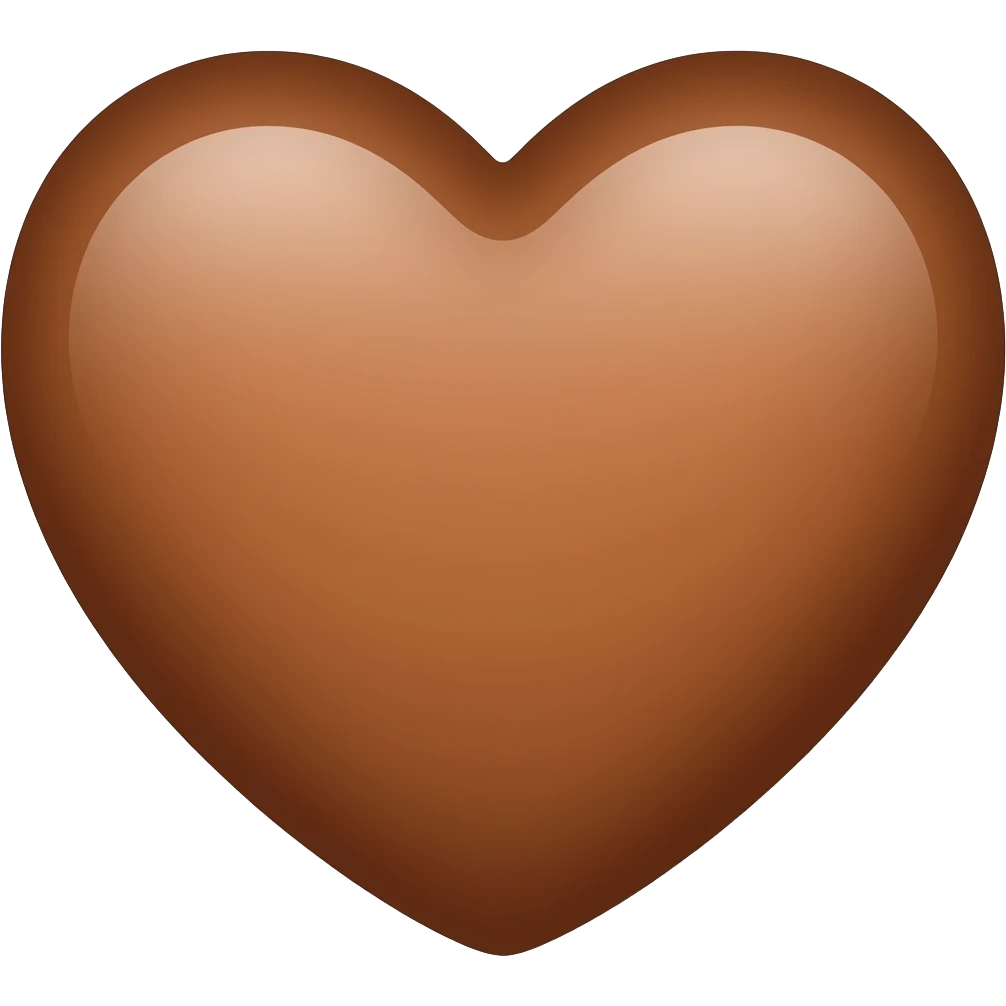 Coração marronzinho emoji