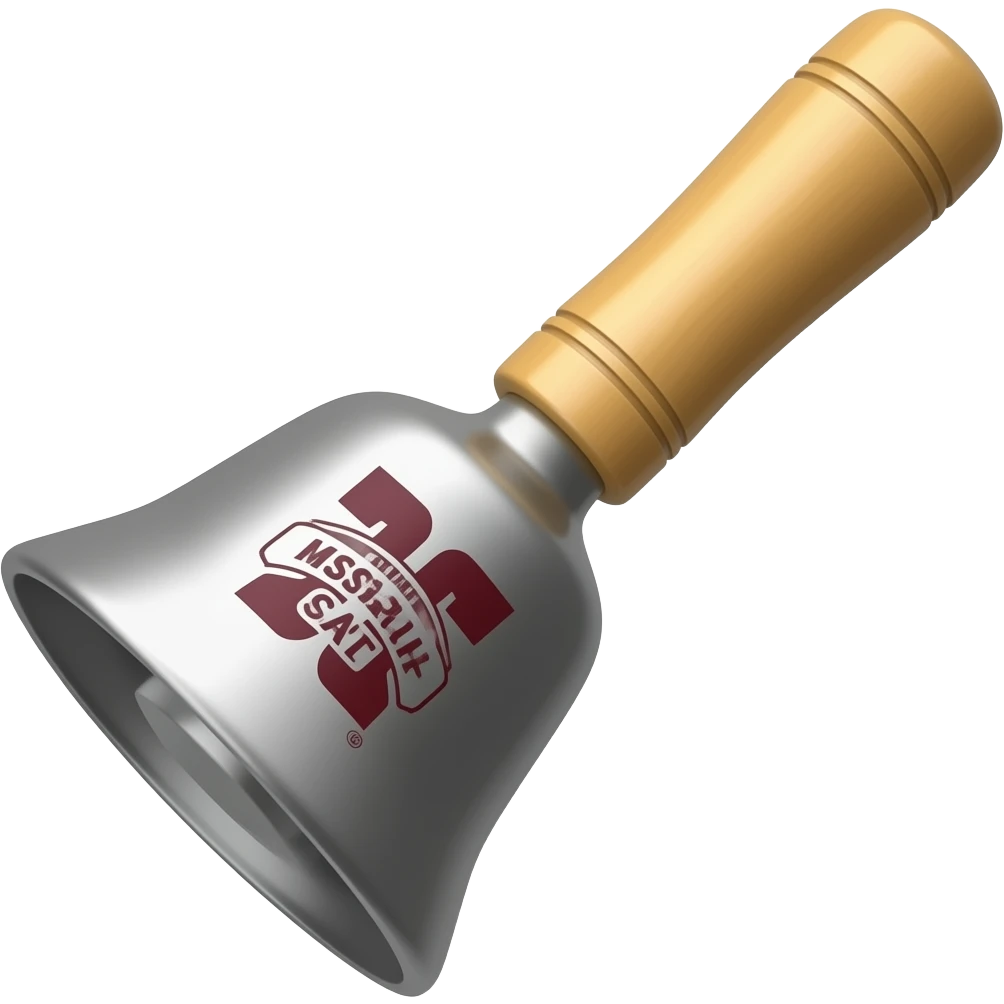Mississippi State Cowbell with handle emoji