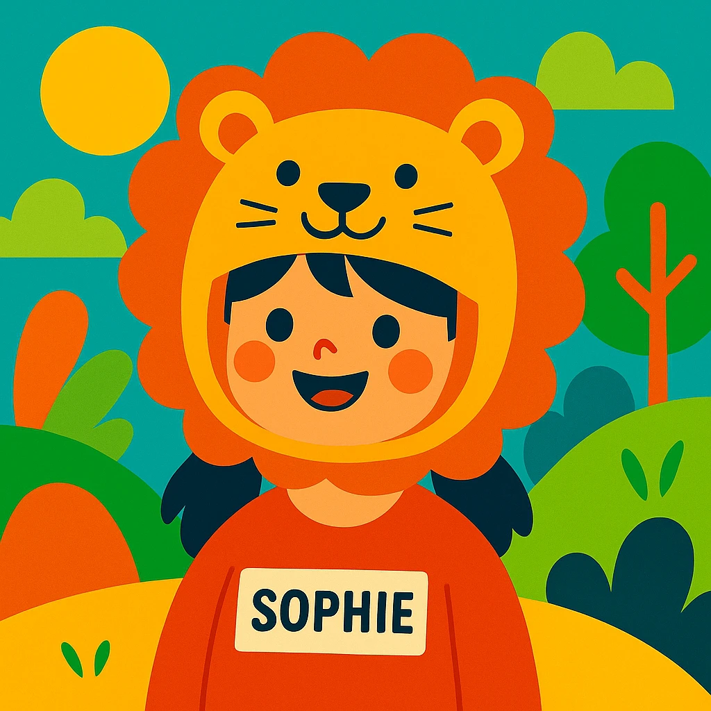 Sophie hat lion emoji