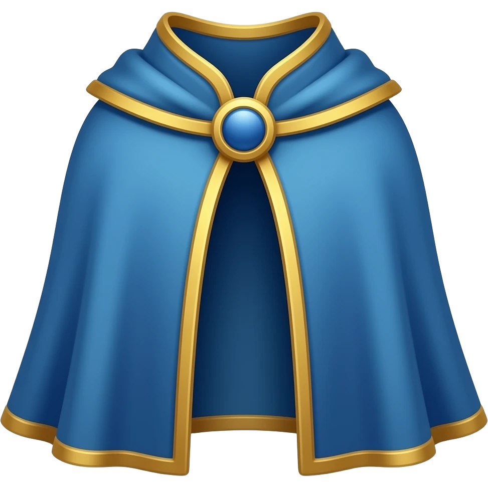 Manto azul com detalhes dourados emoji