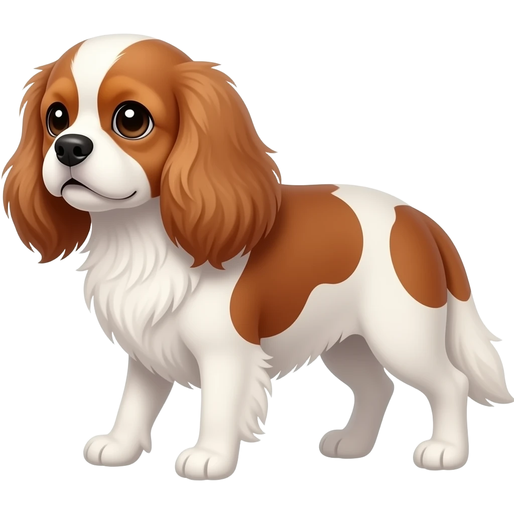 King Charles cavalier going for a walk emoji