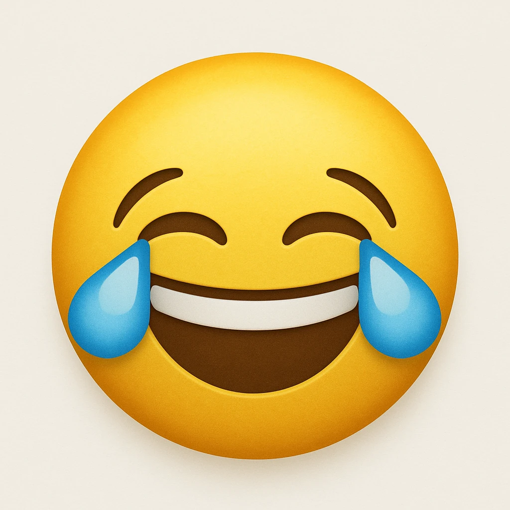 yellow laughing face emoji emoji