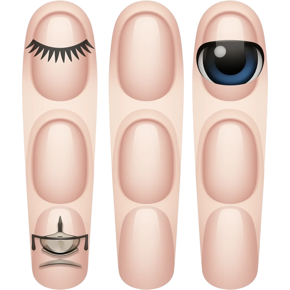 Emoji eyelash nails emoji