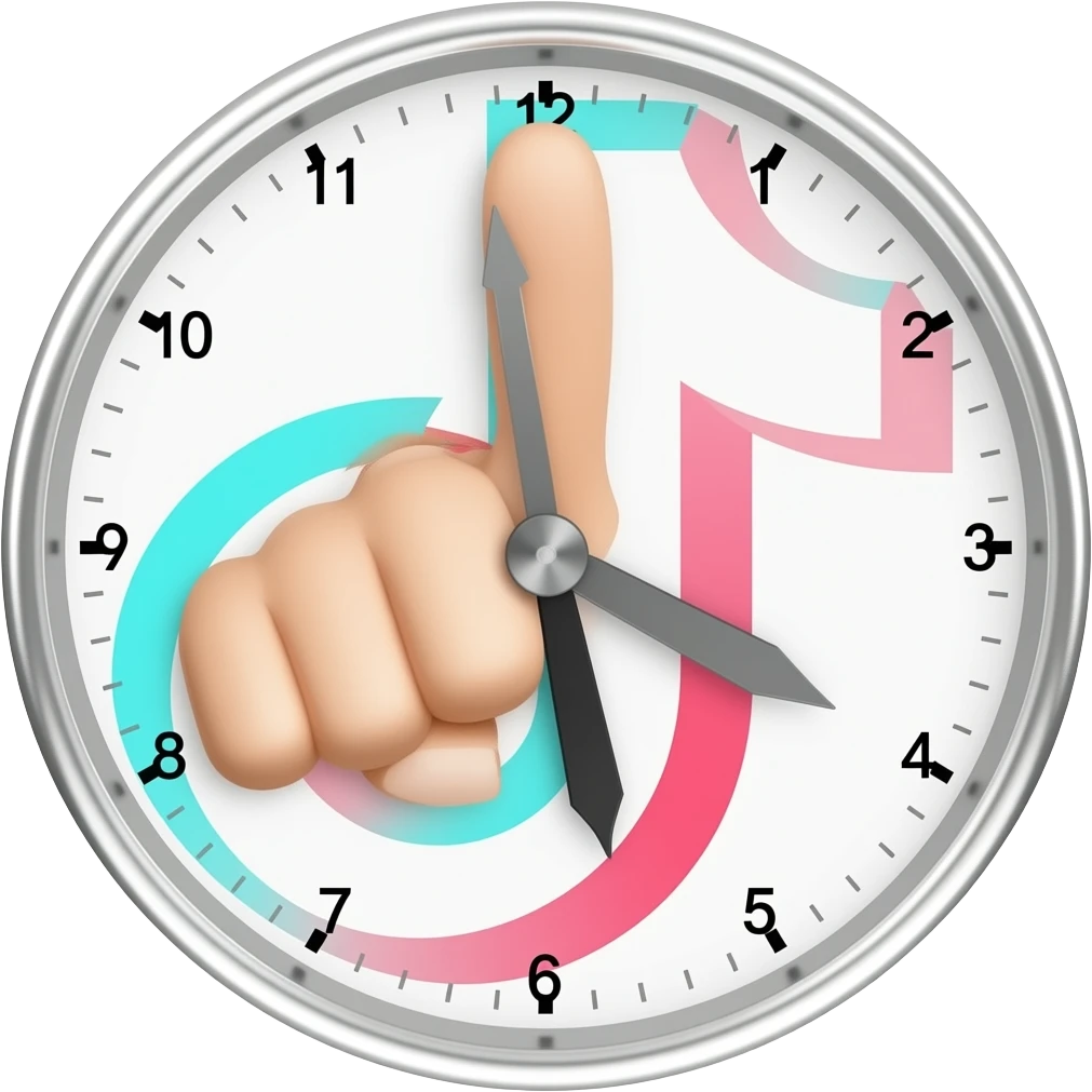 The tiktok meme clock it meaning you put your middle and thumb finger together emoji