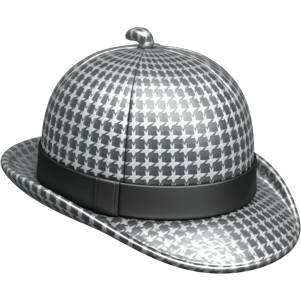 sherlock holmes hat made from tinfoil emoji