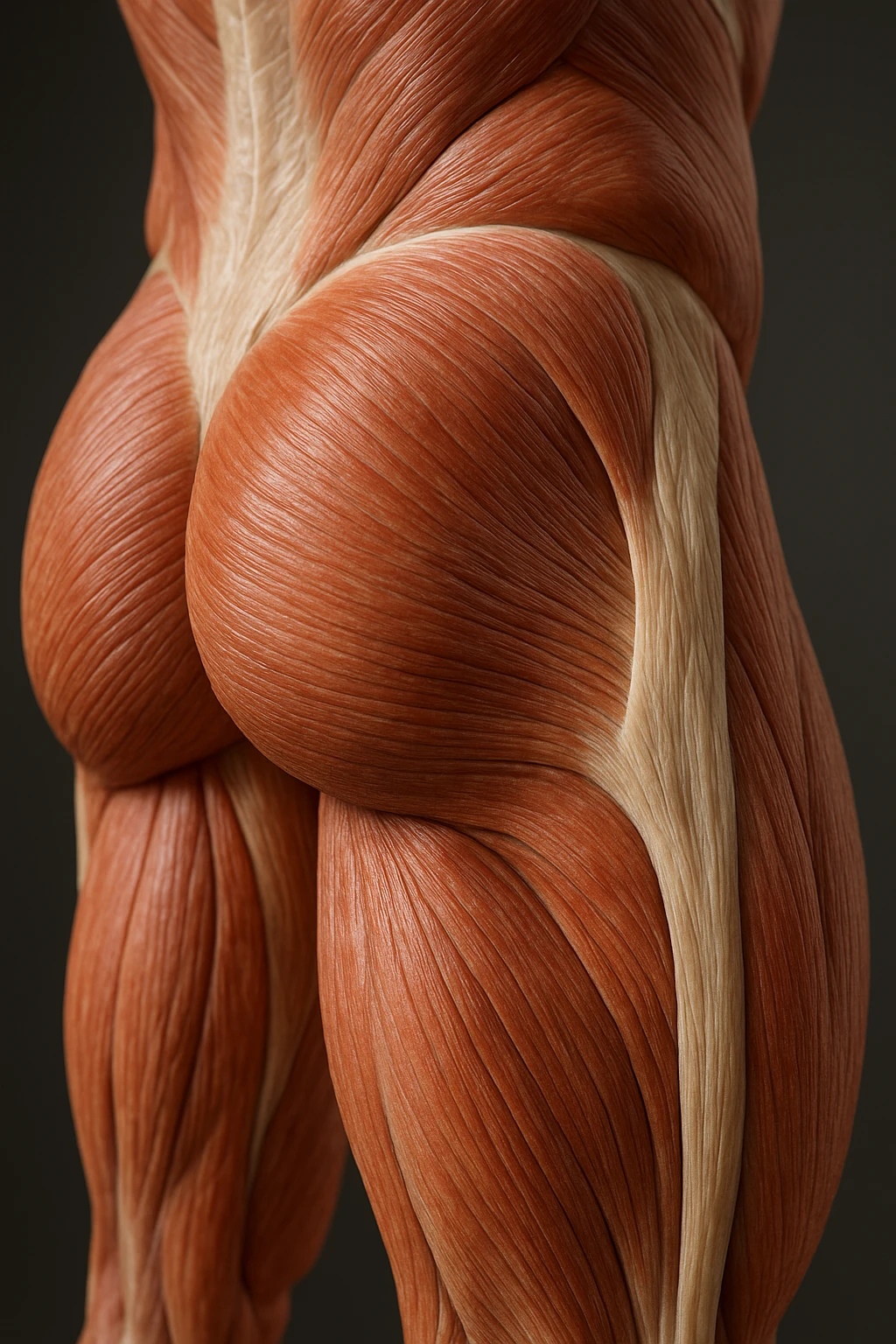 MUSCOLI ANATOMICI DI GLUTEI UMANI, IPERREALISTICI 4K emoji