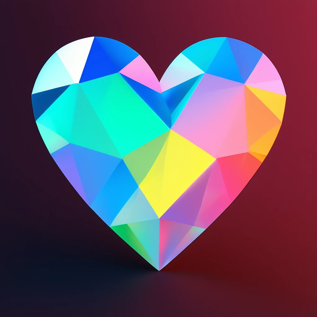 heart with a prism effect emoji