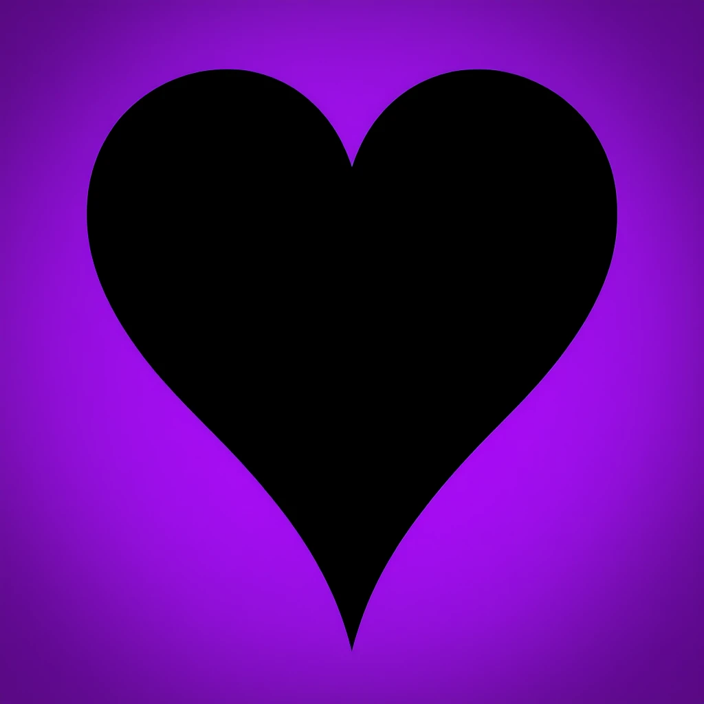 goth purple heart emoji