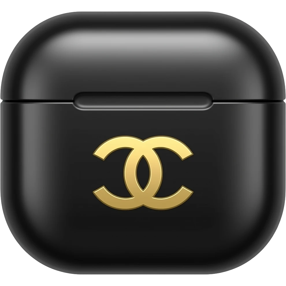 Chanel earphone case emoji