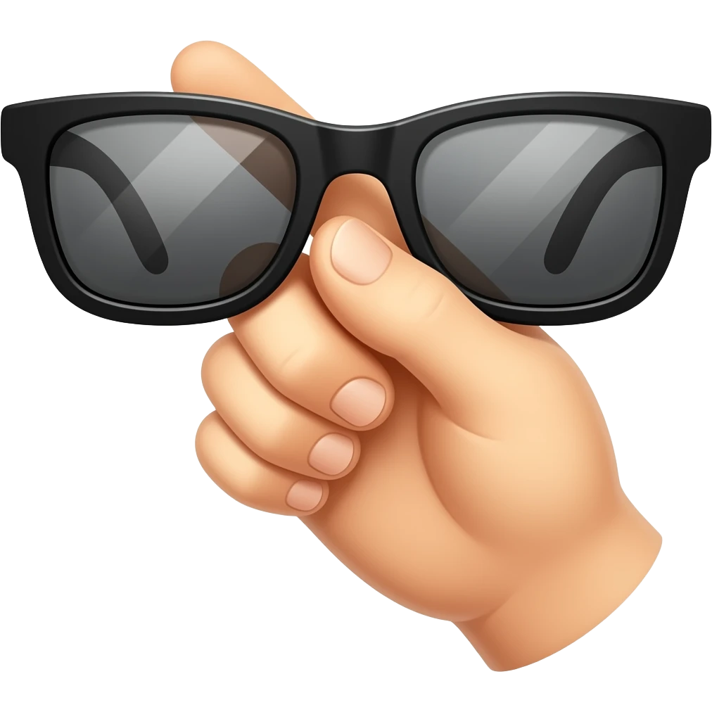 only 🕶️🤏🏻 emoji