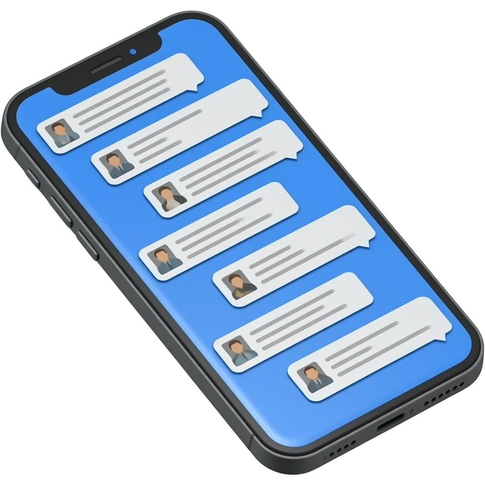 Celular con mensajes acumulados emoji